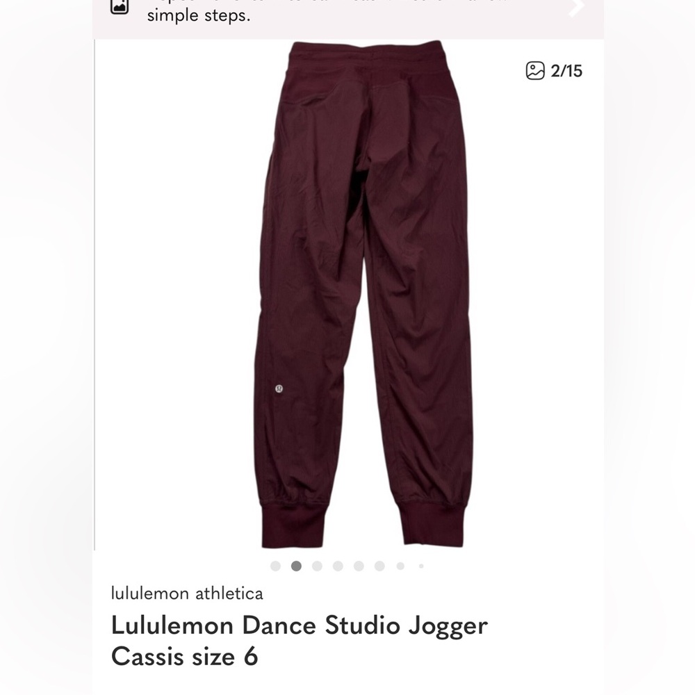 Lululemon Dance Studio Jogger
Cassis size 6